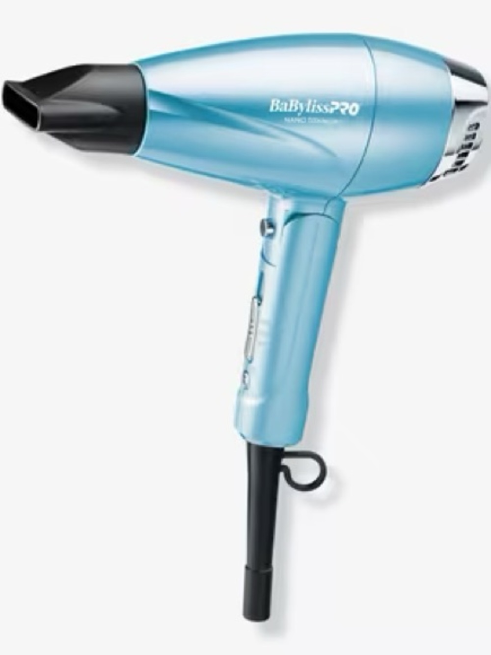 NWT Babyliss Pro Nano Titanium compact folding hairdryer blue ionic dryer